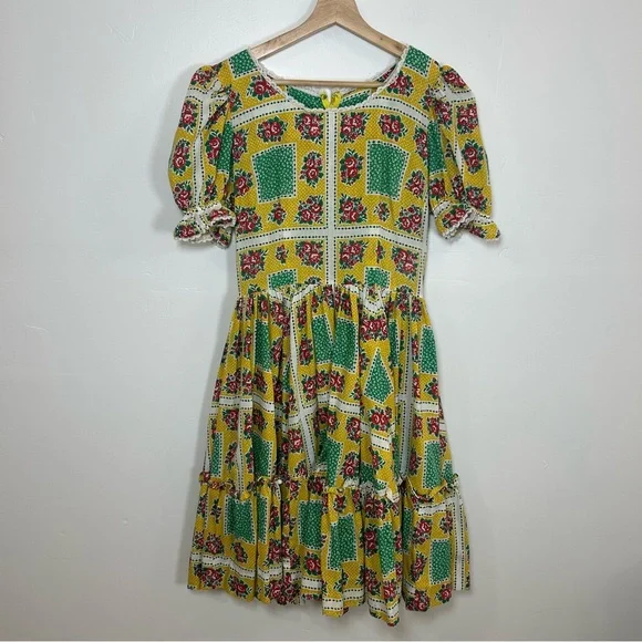 Vintage cottage core rose print dress - Picture 3 of 4